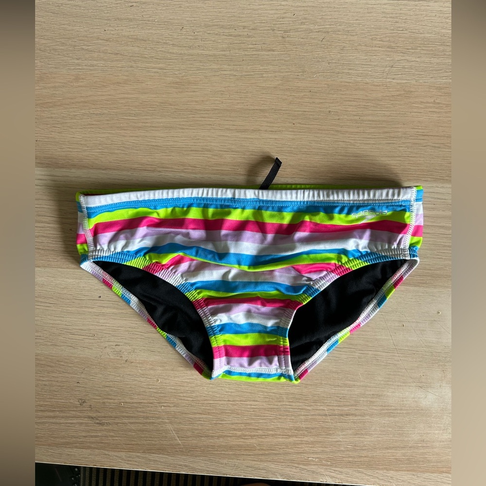 Speedo Black Swimwear with Pink Accents